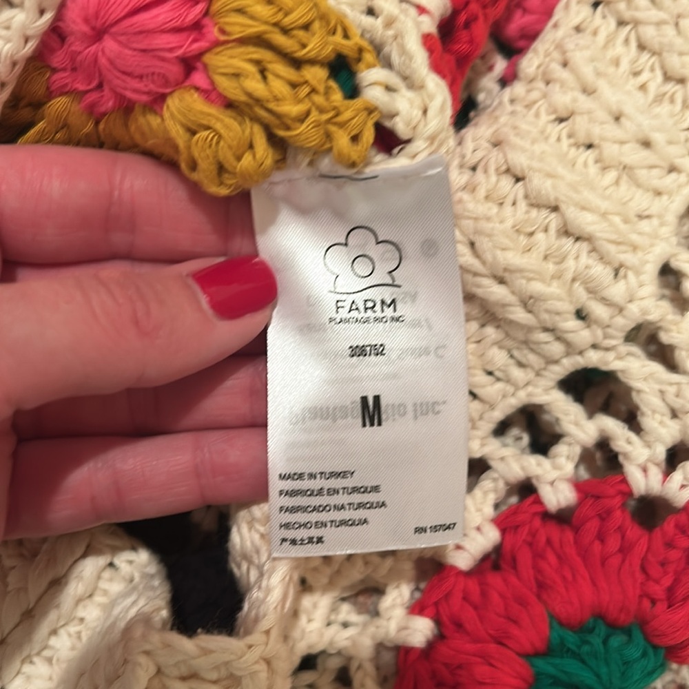 Farm Rio Multi Circles Crochet Vest - Picture 5 of 9